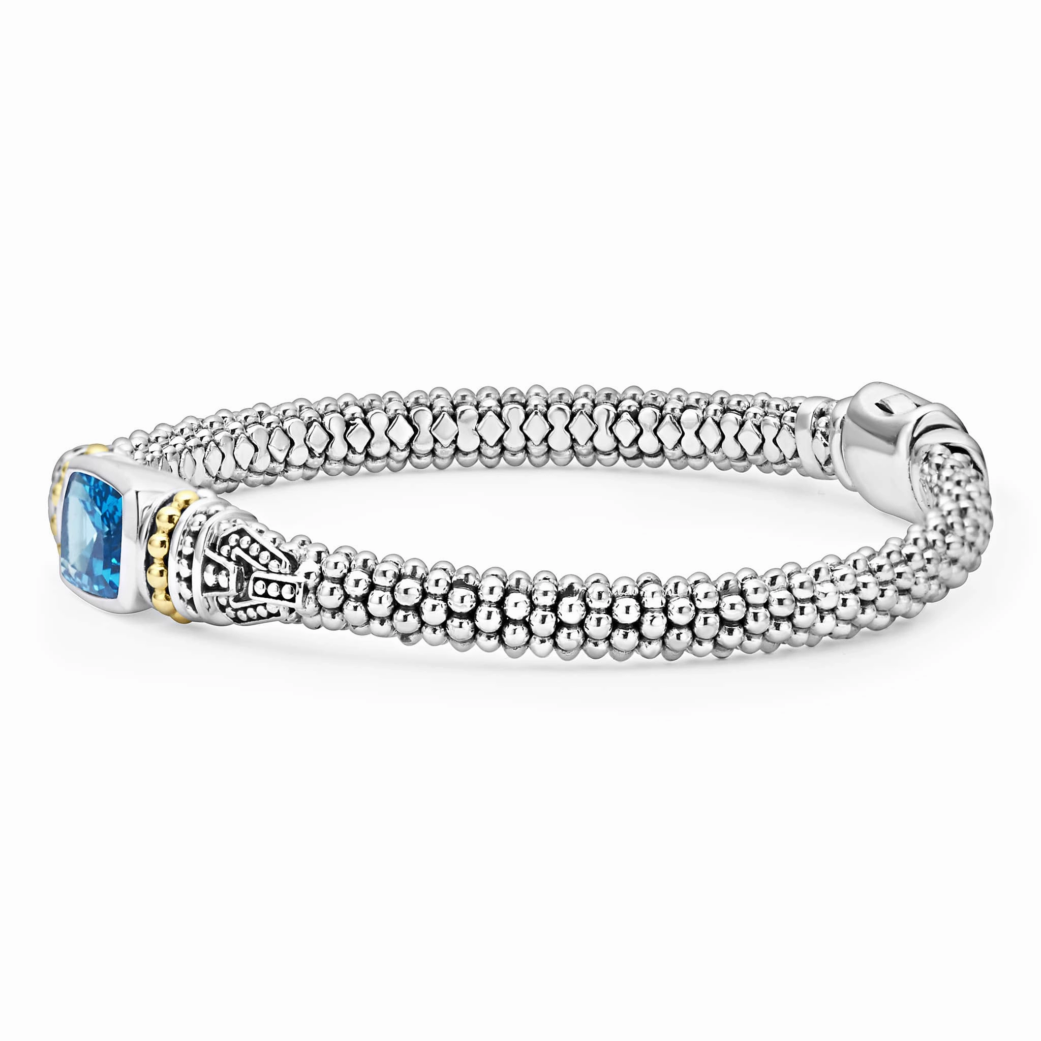 Rittenhouse Swiss Blue Topaz Caviar Bracelet | 6mm