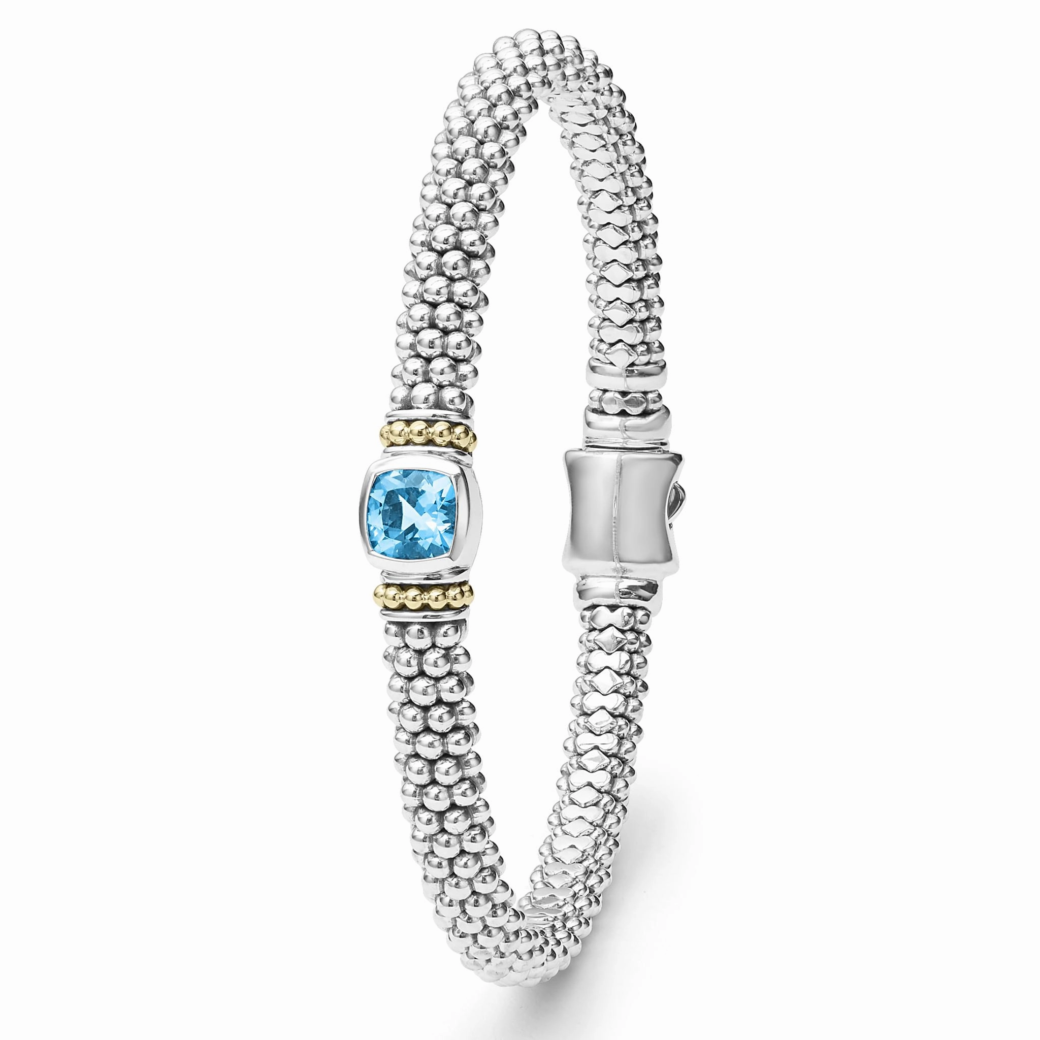 Rittenhouse Swiss Blue Topaz Caviar Bracelet | 6mm