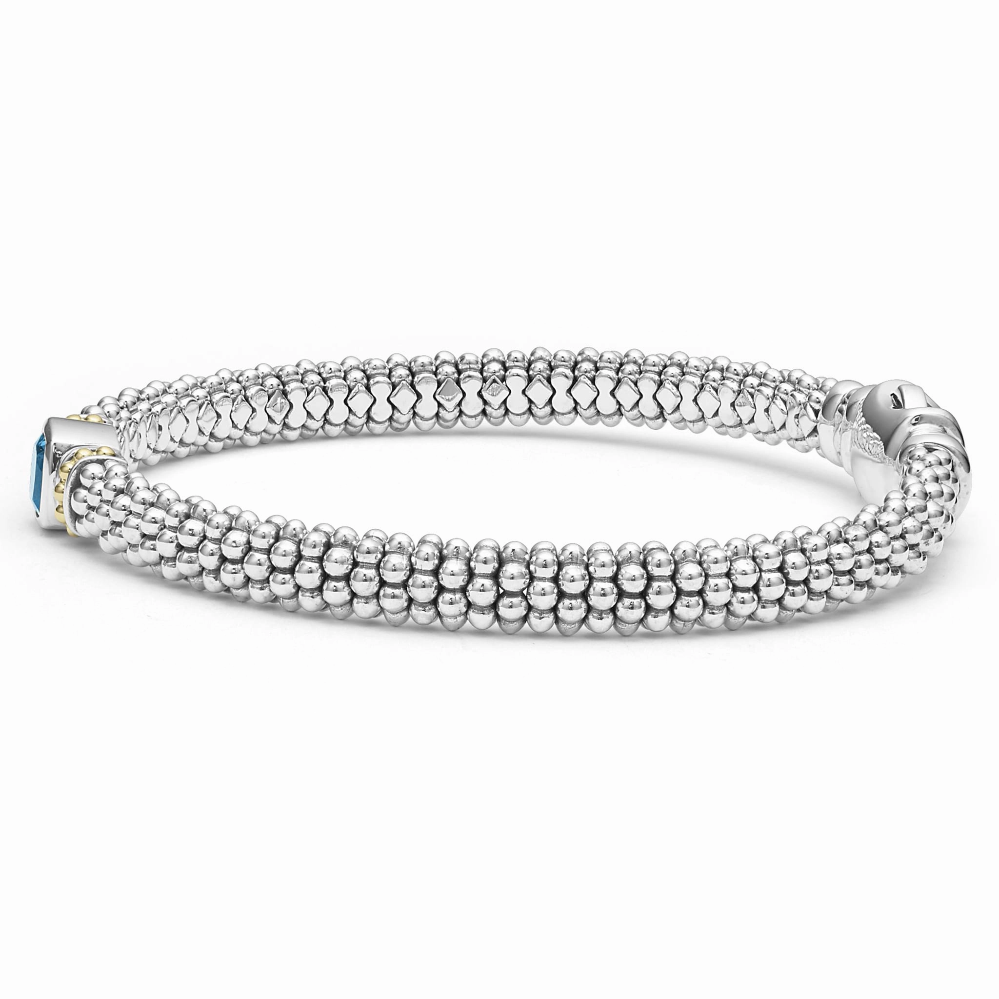 Rittenhouse Swiss Blue Topaz Caviar Bracelet | 6mm