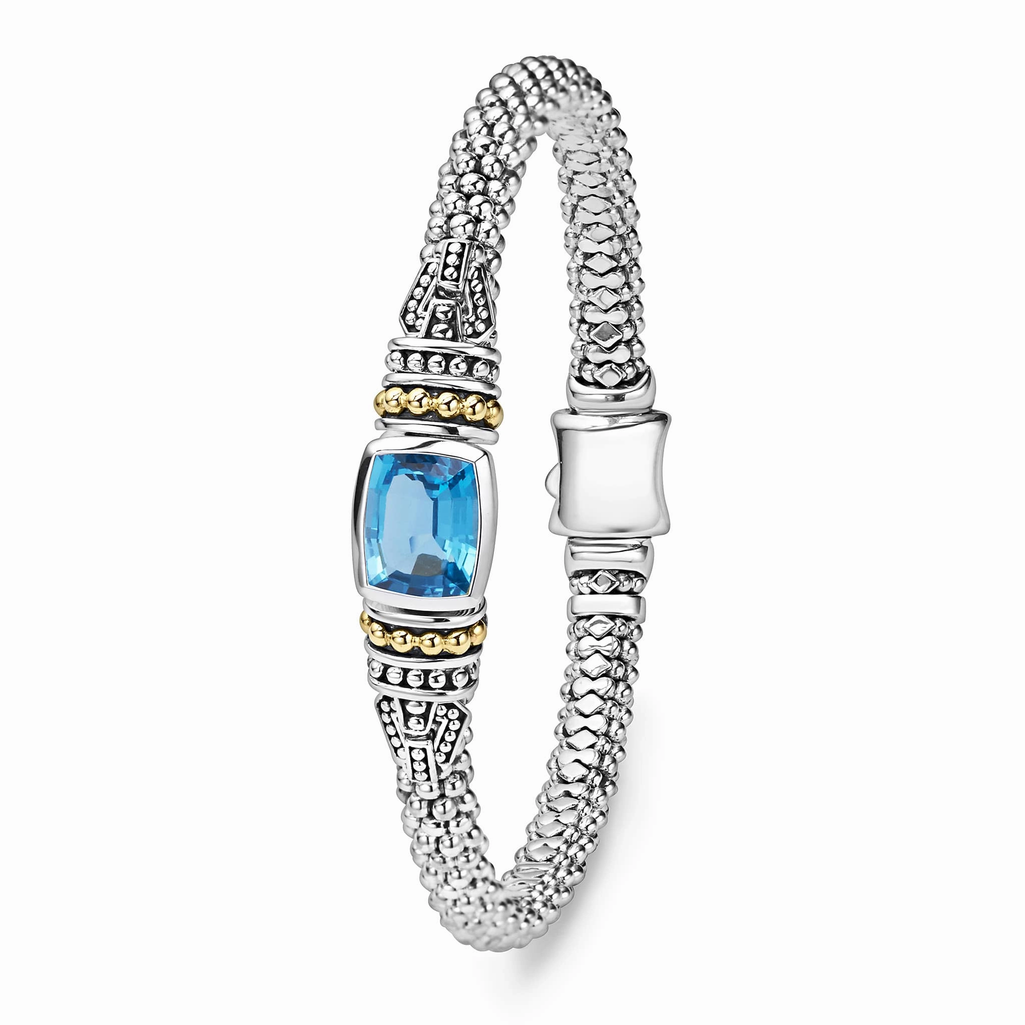 Rittenhouse Swiss Blue Topaz Caviar Bracelet | 6mm