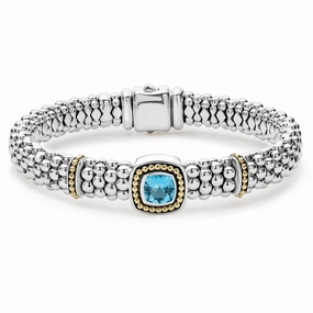 Rittenhouse Swiss Blue Topaz Caviar Bracelet | 9mm
