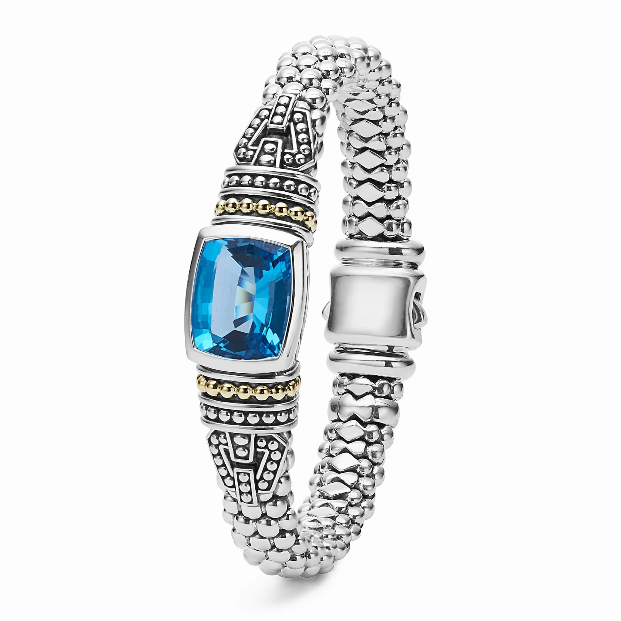 Rittenhouse Swiss Blue Topaz Caviar Bracelet | 9mm