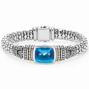 Rittenhouse Swiss Blue Topaz Caviar Bracelet | 9mm
