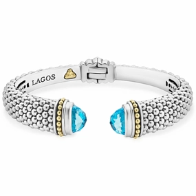 Rittenhouse Swiss Blue Topaz Cuff Bracelet | 12mm