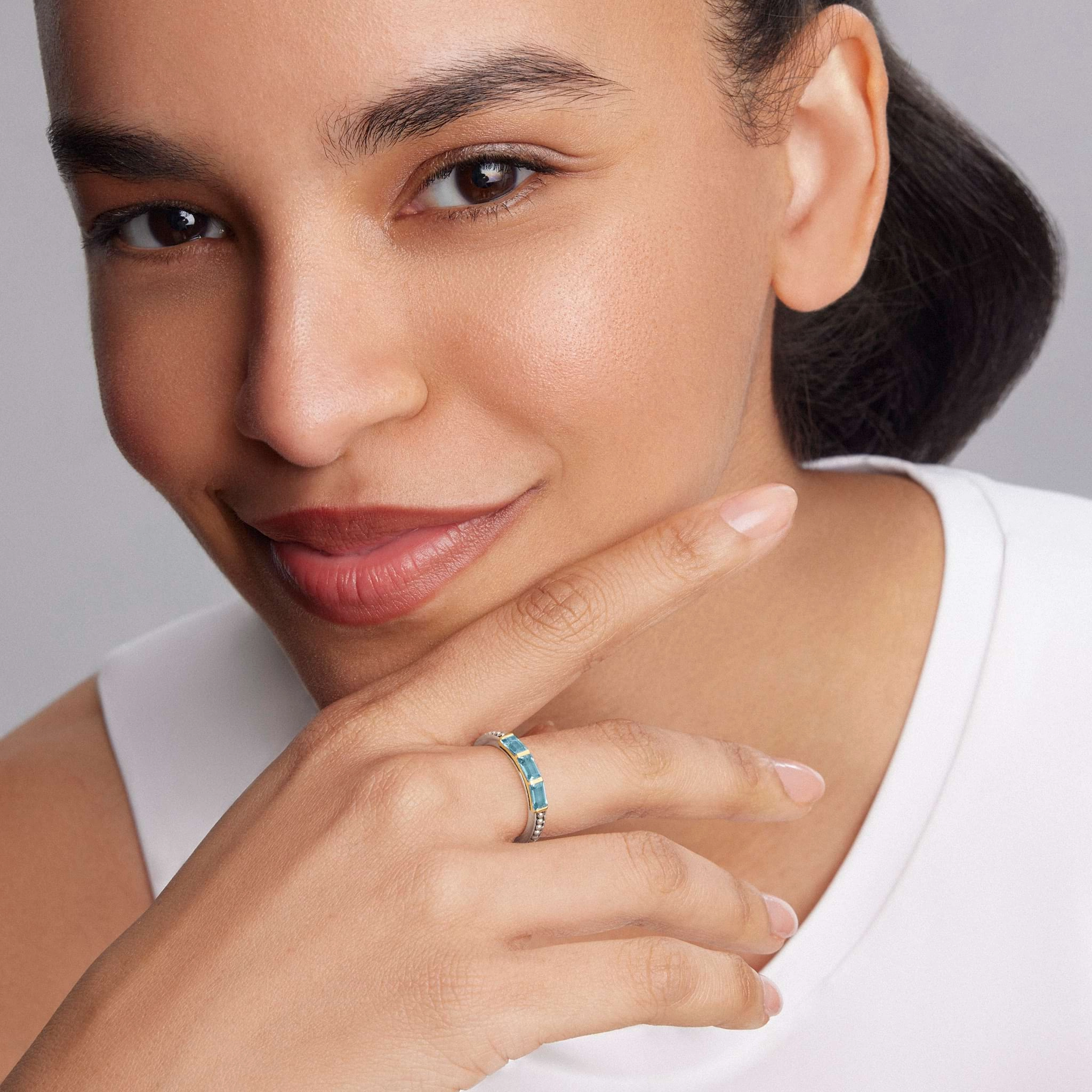Rittenhouse Swiss Blue Topaz Stacking Ring