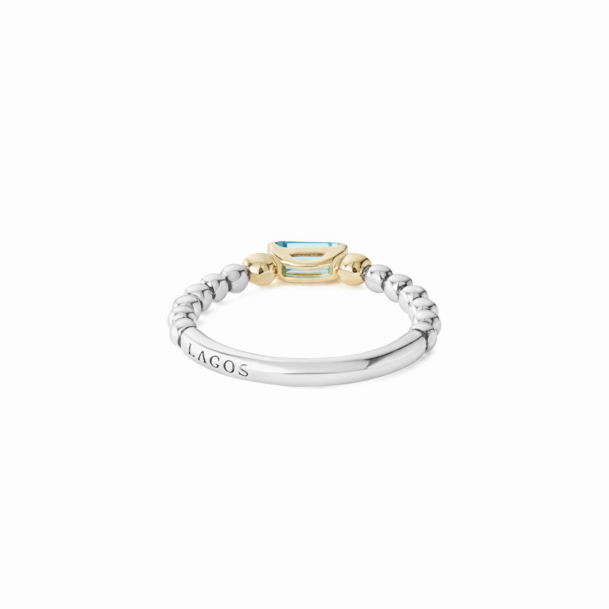Rittenhouse Swiss Blue Topaz Stacking Ring with Diamonds