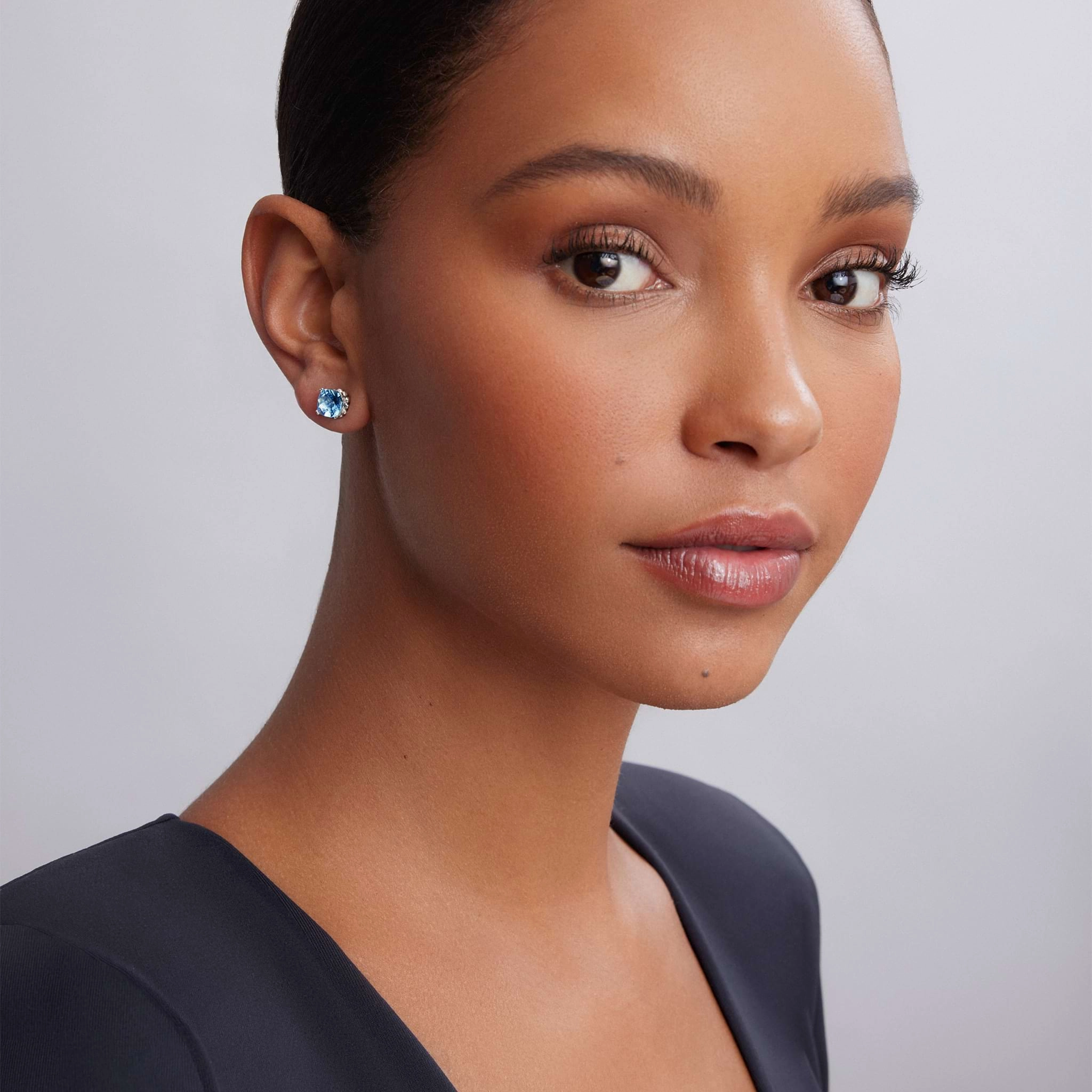 Rittenhouse Swiss Blue Topaz Stud Earrings