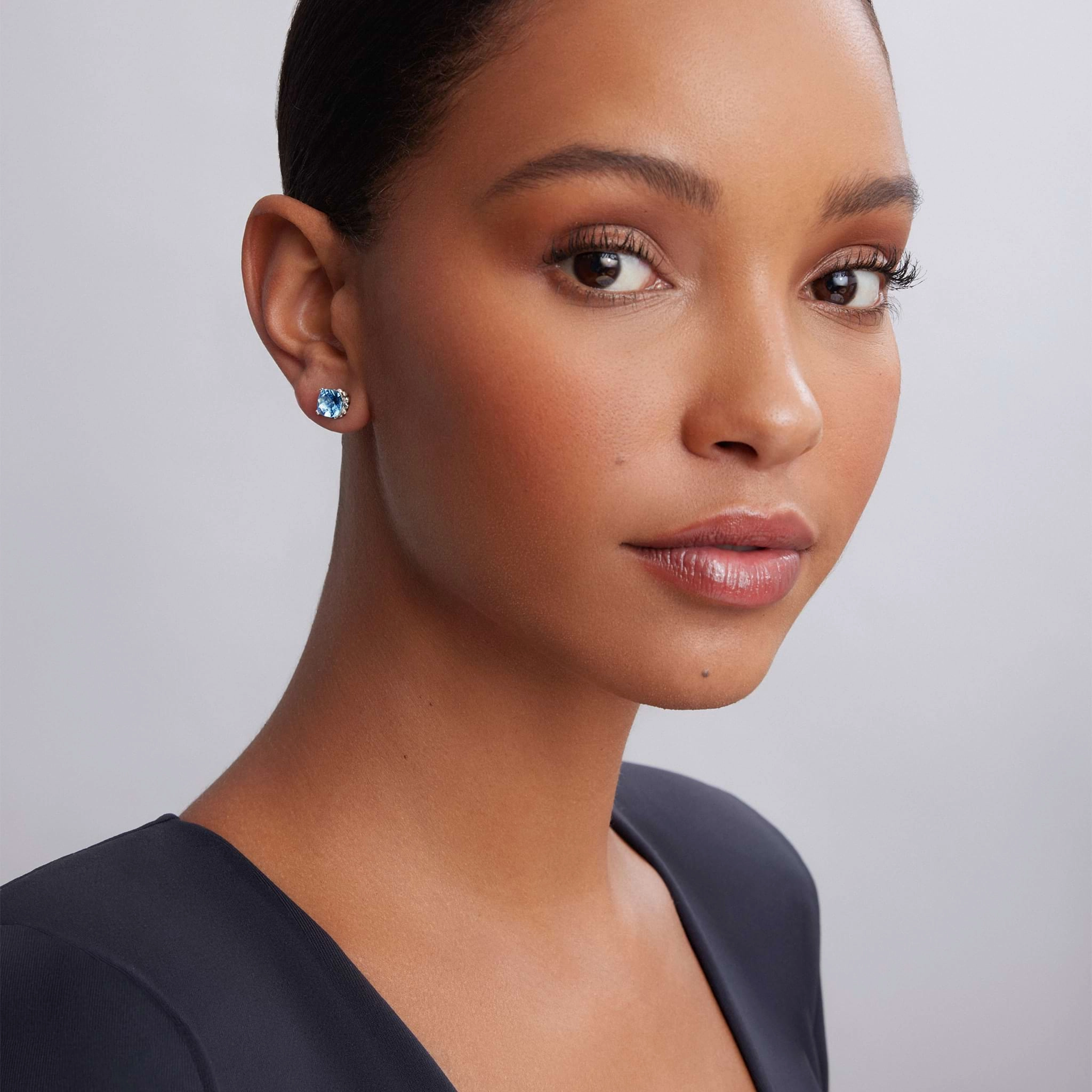 Rittenhouse Swiss Blue Topaz Stud Earrings