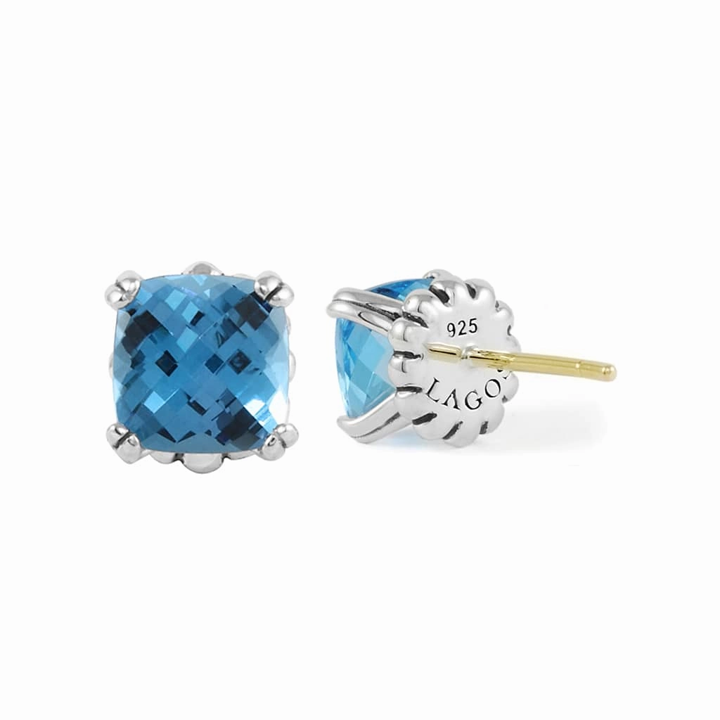 Rittenhouse Swiss Blue Topaz Stud Earrings