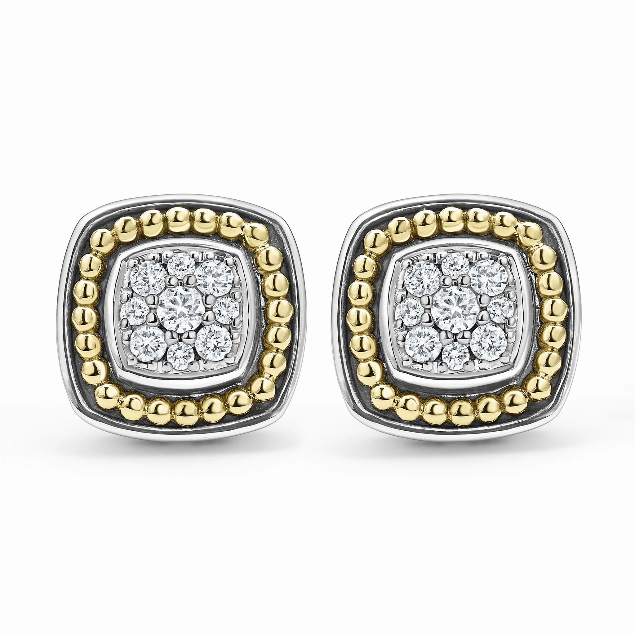 Rittenhouse Two-Tone Diamond Stud Earrings