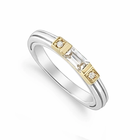 Rittenhouse White Topaz and Diamond Stacking Ring