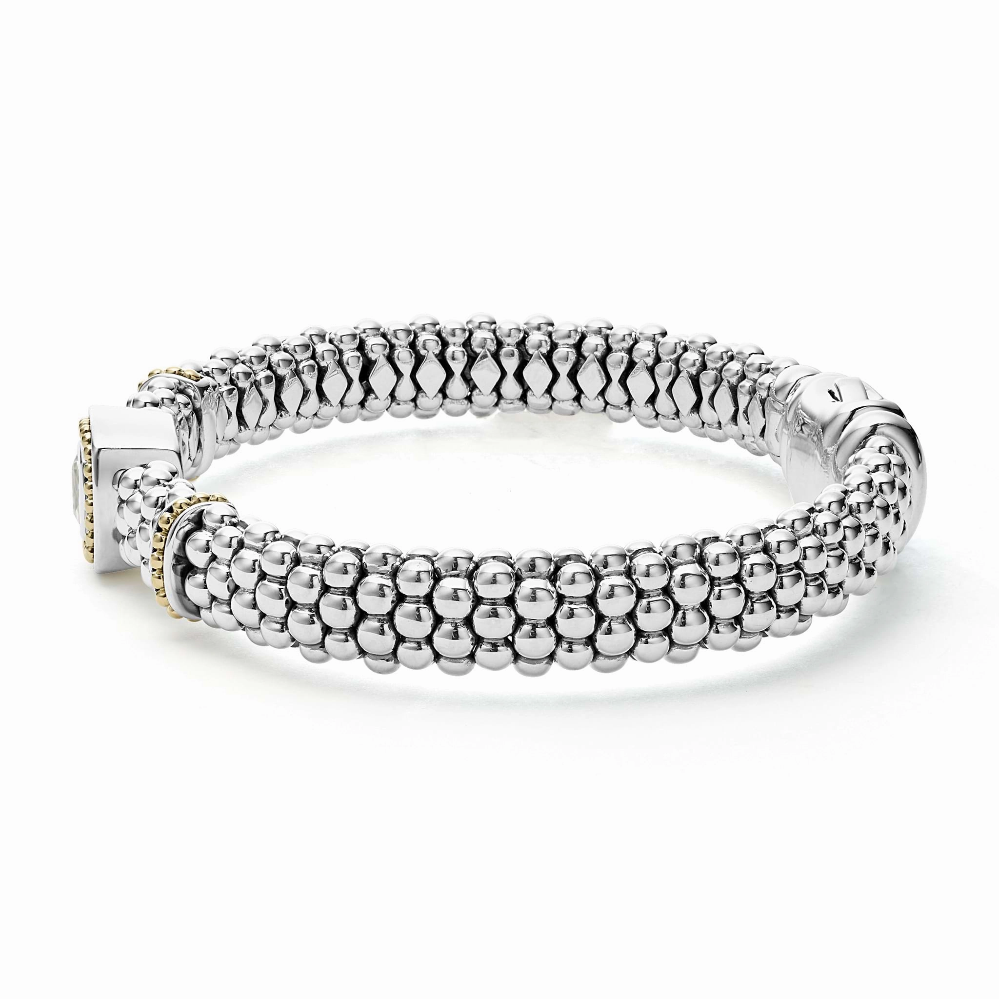 Rittenhouse White Topaz Caviar Bracelet | 9mm