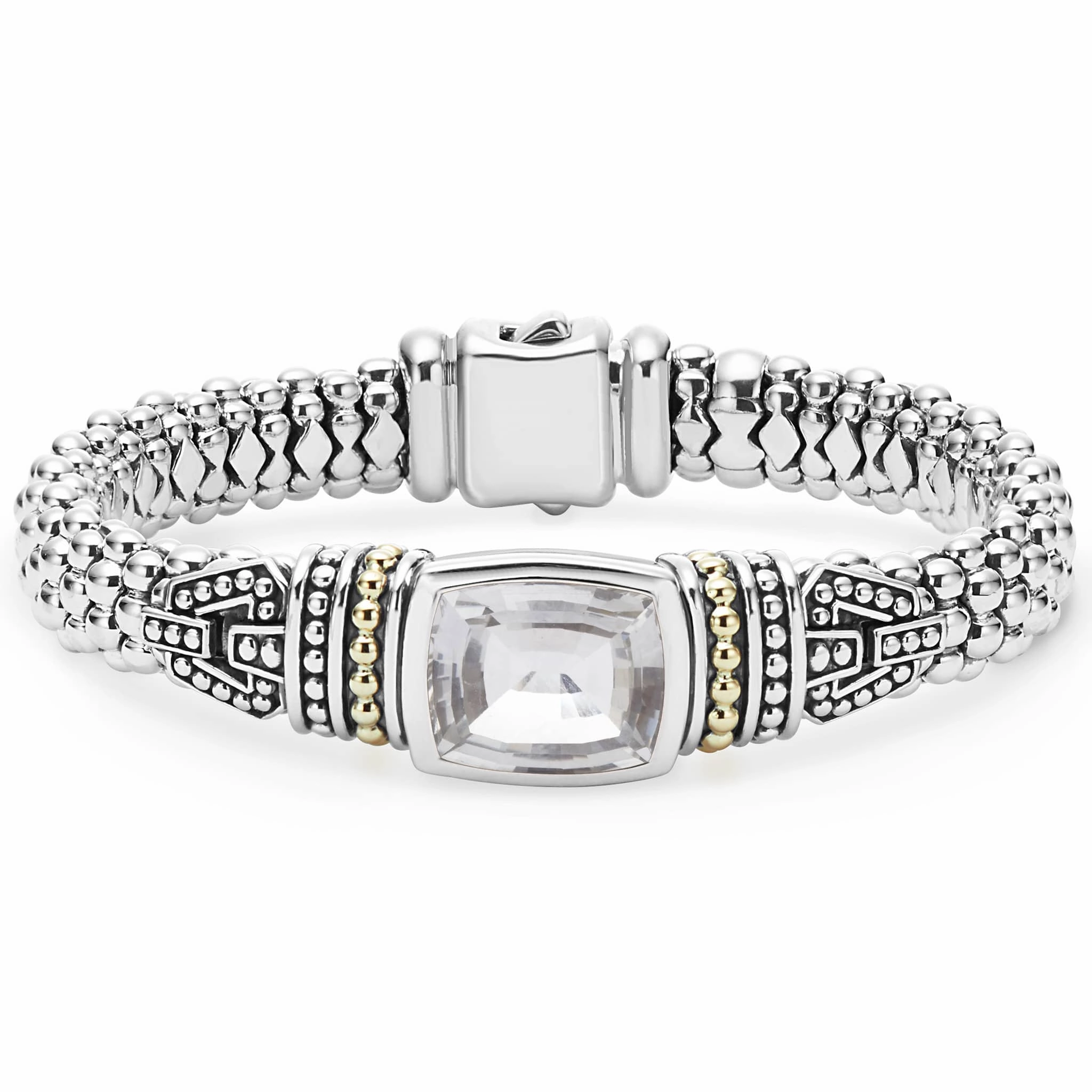 Rittenhouse White Topaz Caviar Bracelet | 9mm