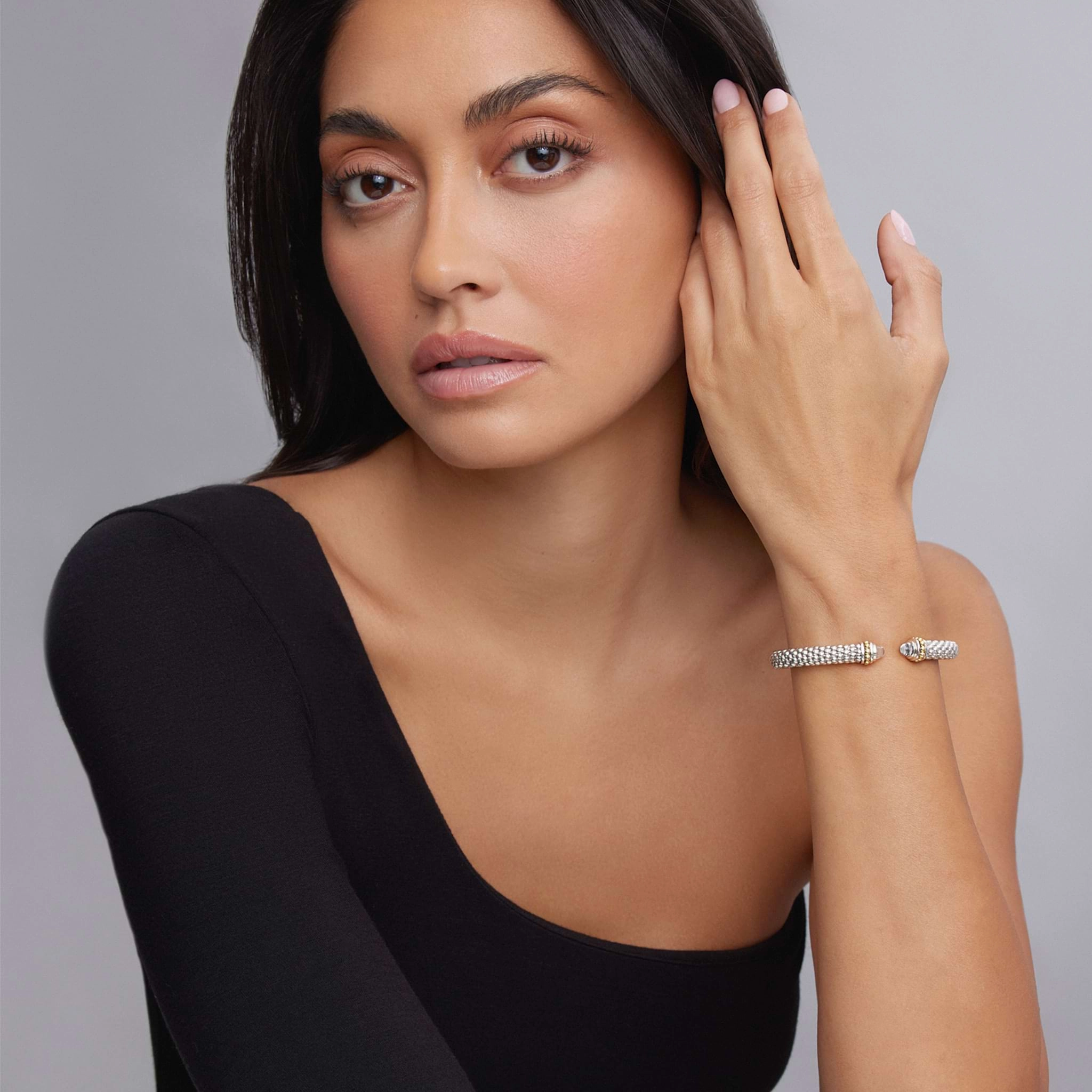 Rittenhouse White Topaz Cuff Bracelet | 8mm