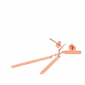 Rose gold drop earrings