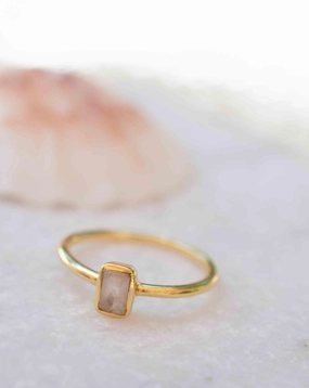 Rose Quartz ~ Ring ~ 18k Gold Plated ~ MR321