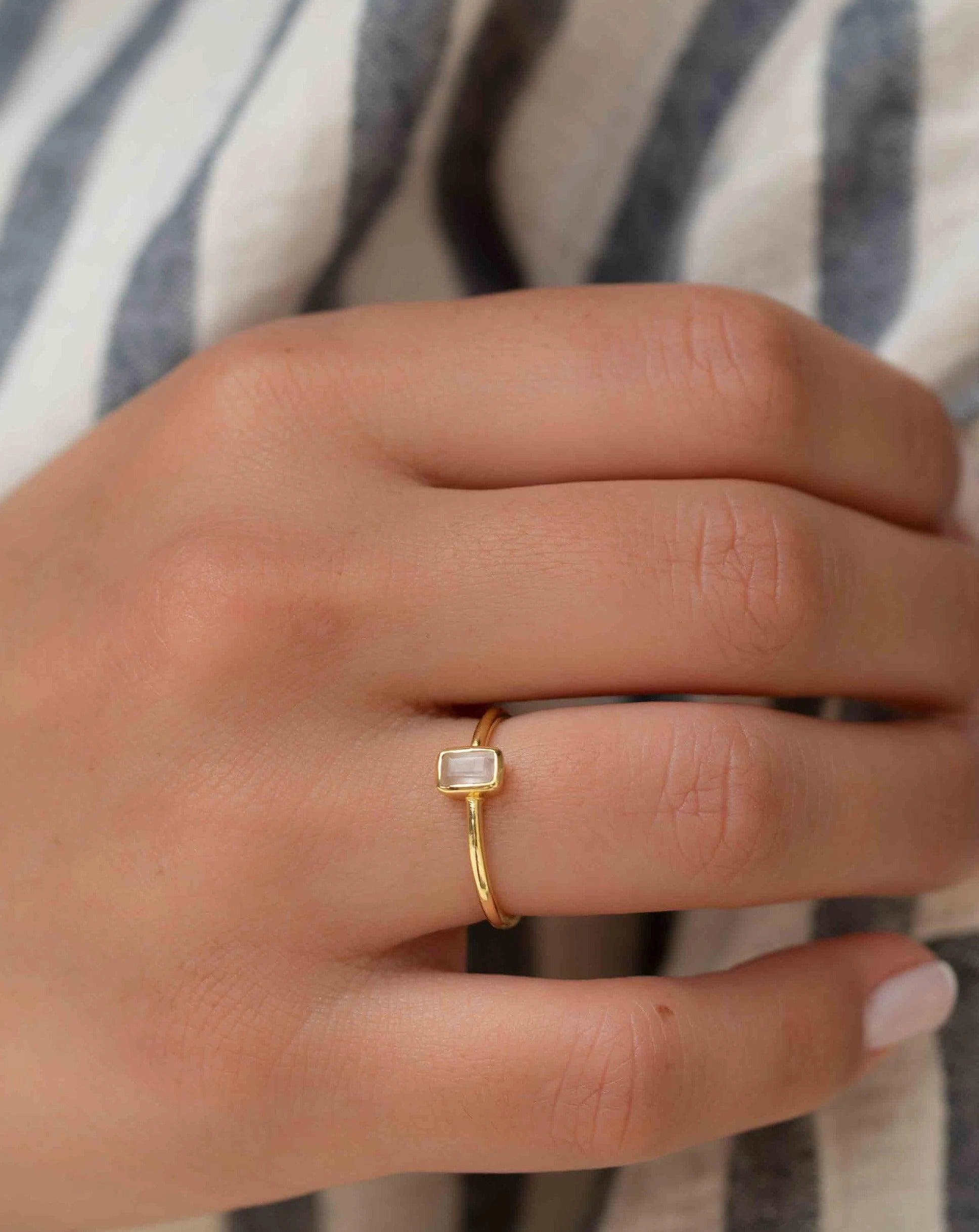Rose Quartz ~ Ring ~ 18k Gold Plated ~ MR321
