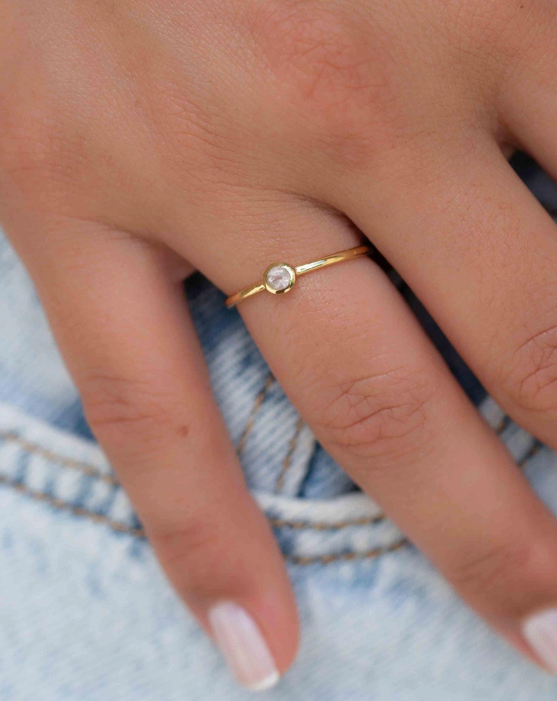Rose Quartz ~ Ring ~ 18k Gold Plated ~ MR326