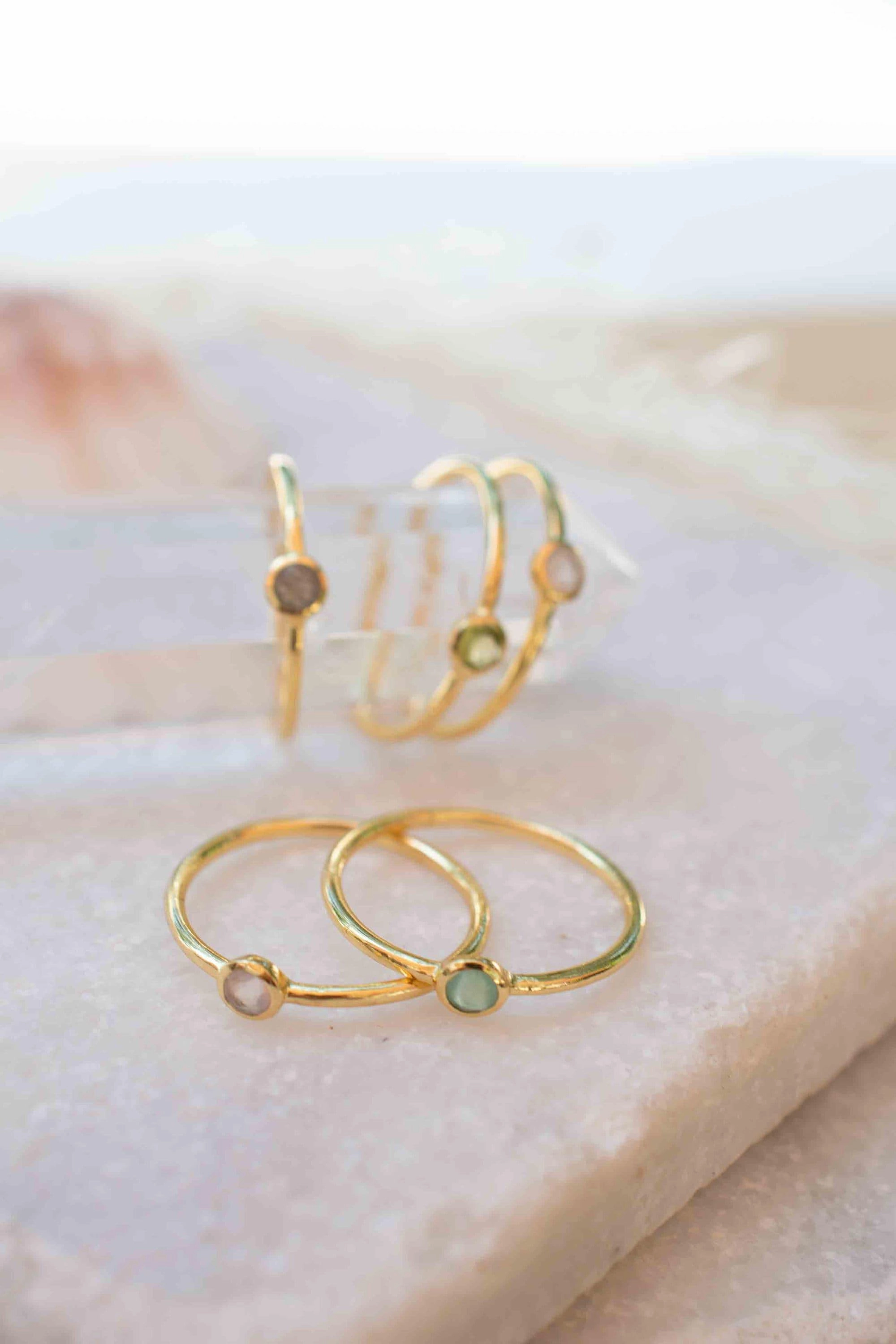 Rose Quartz ~ Ring ~ 18k Gold Plated ~ MR326