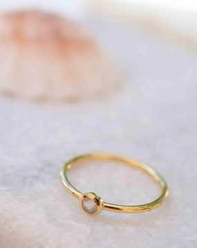 Rose Quartz ~ Ring ~ 18k Gold Plated ~ MR326