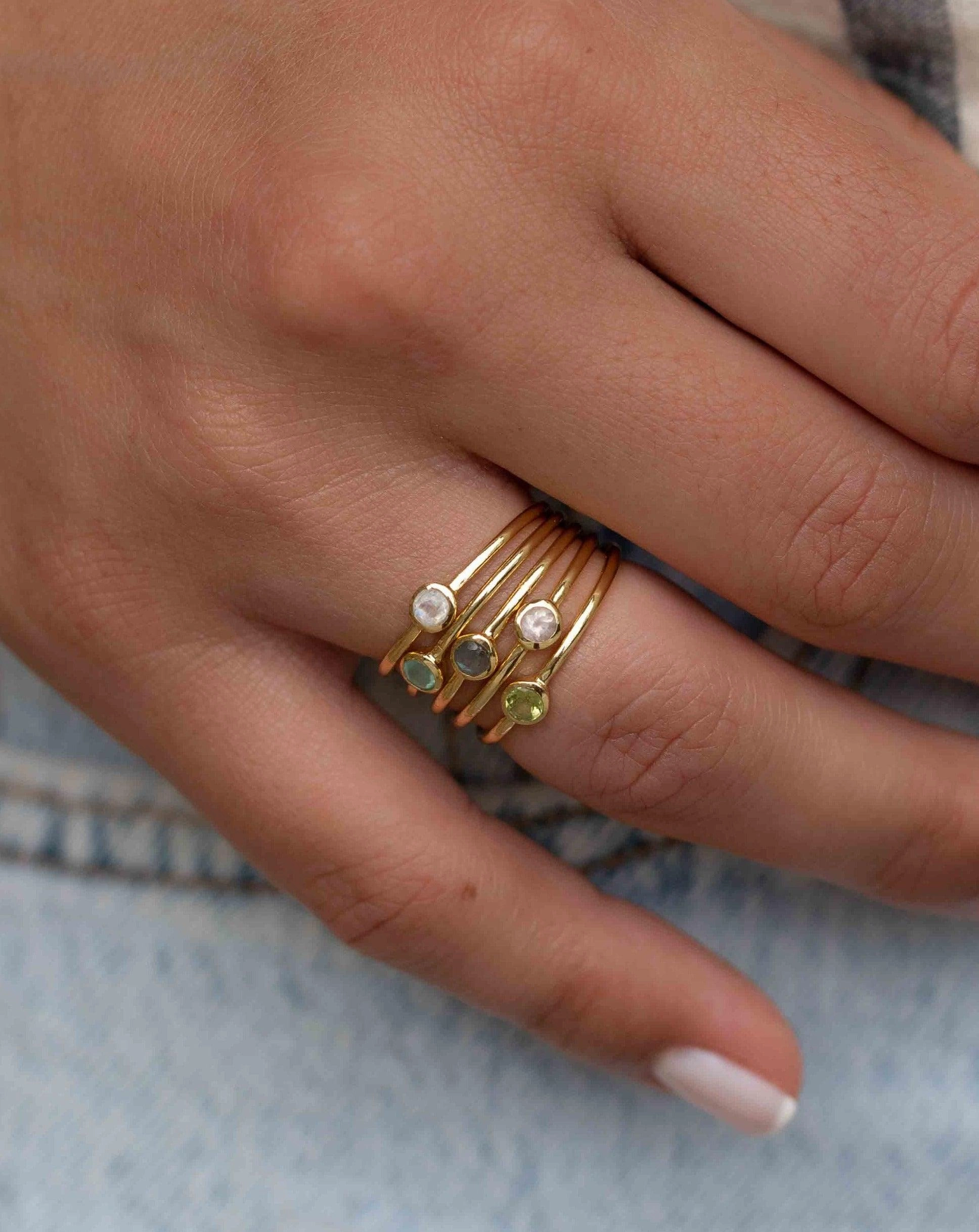 Rose Quartz ~ Ring ~ 18k Gold Plated ~ MR326