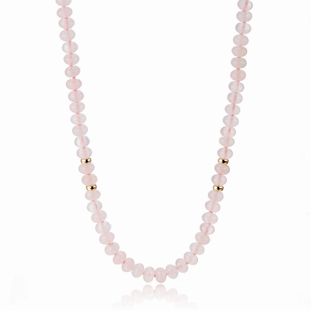Rose Quartz Rope Necklace
