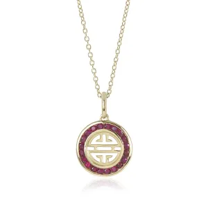 Ruby Shou Pendant Necklace