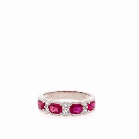 Ruby and diamond ring
