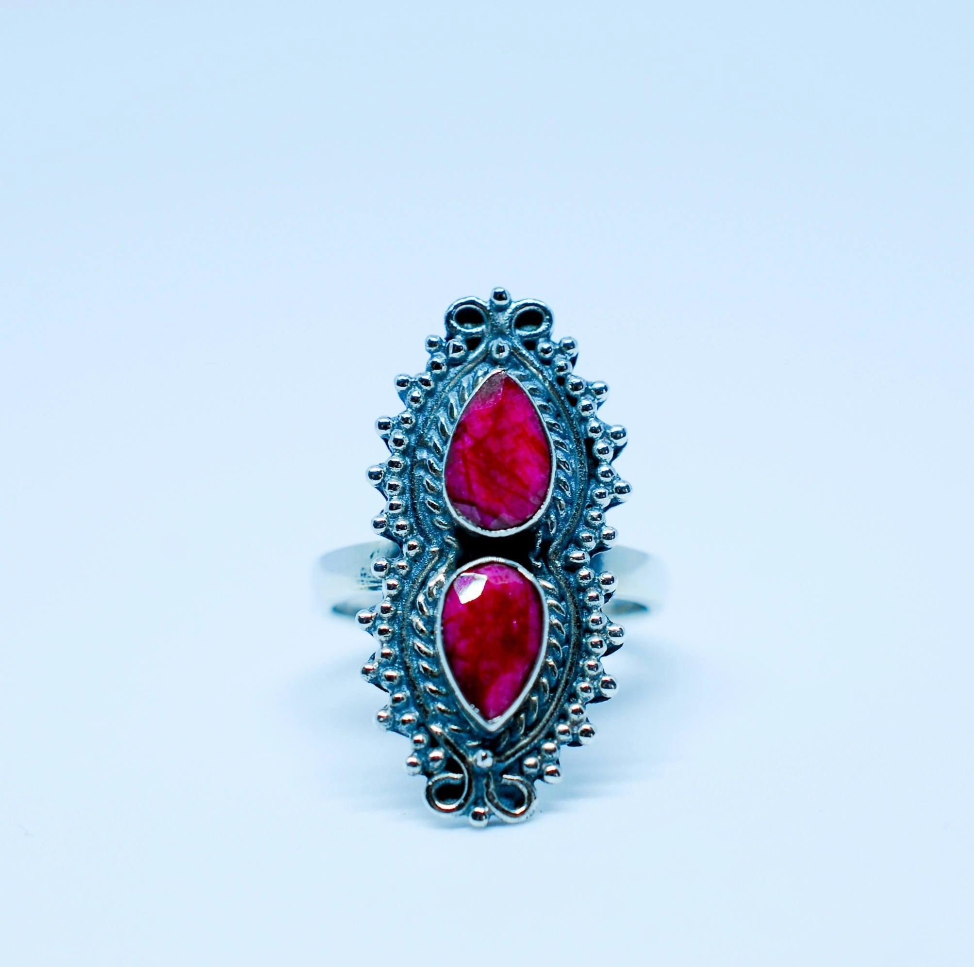 Ruby Ring ~ Sterling Silver 925 ~ MR040