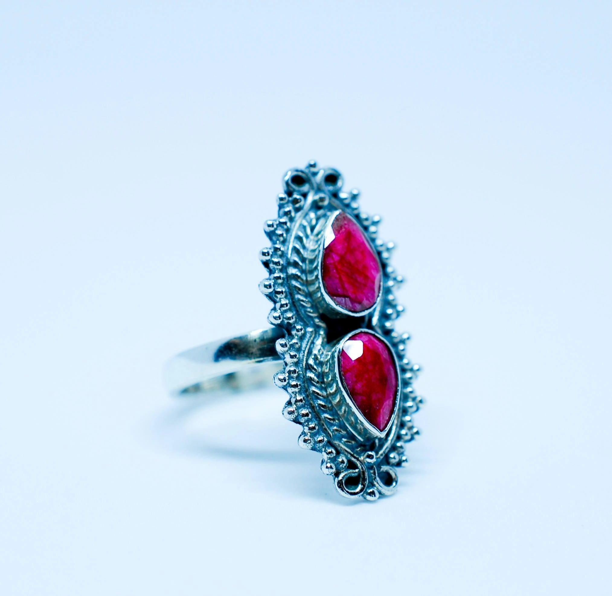 Ruby Ring ~ Sterling Silver 925 ~ MR040