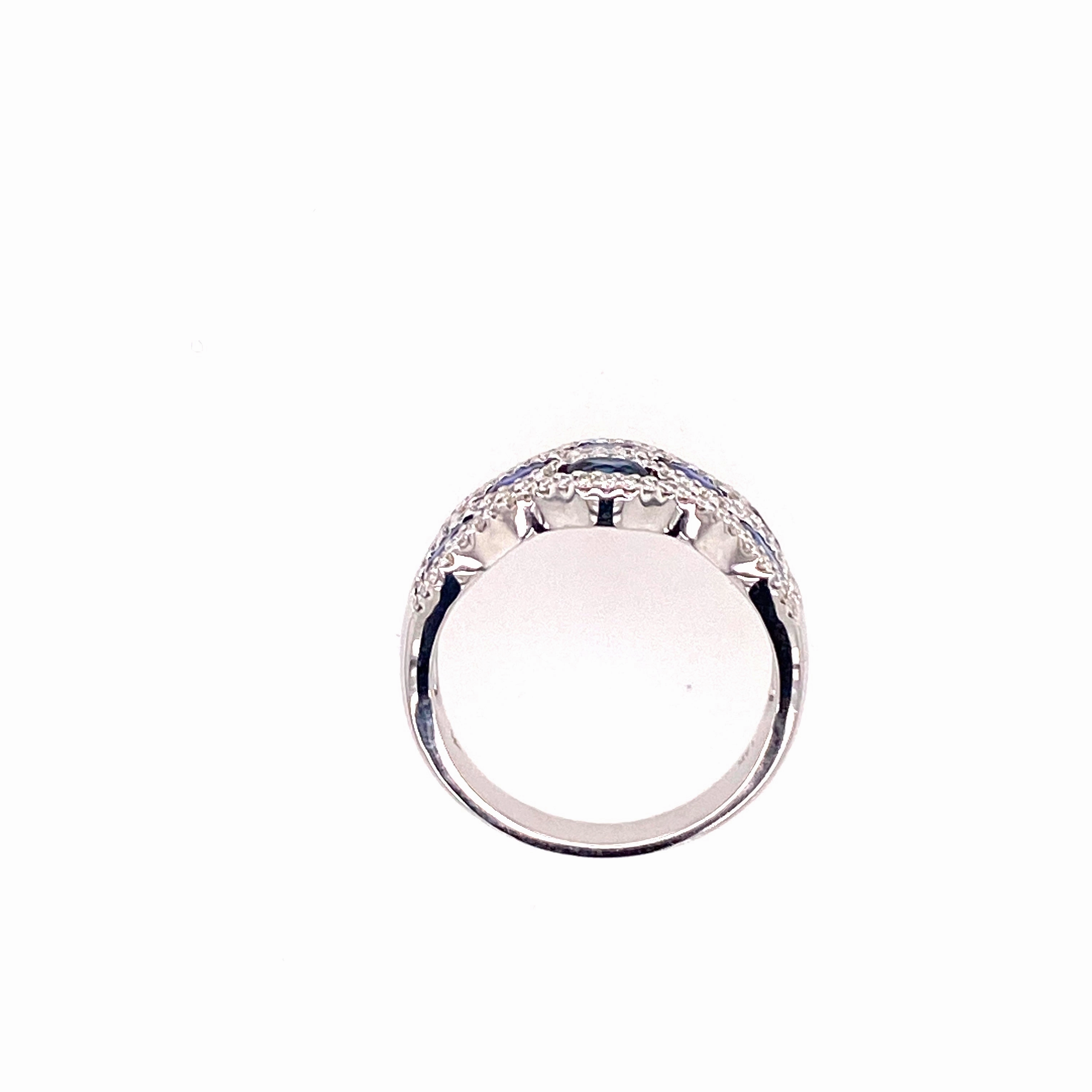 Sapphire and diamond fashion ring