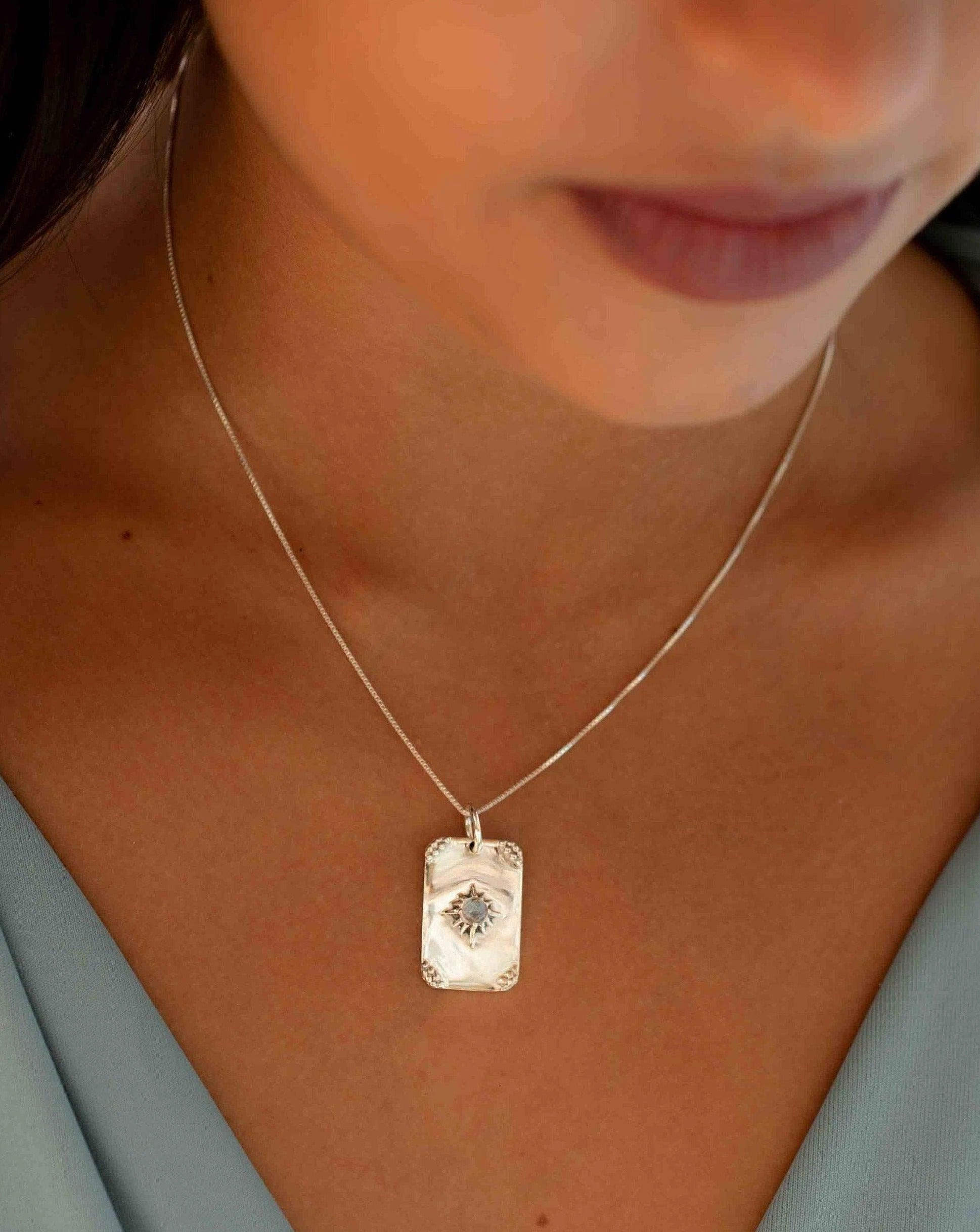 Sara Pendant ~ Turquoise or Moonstone ~ Sterling Silver 925  ~ MN082