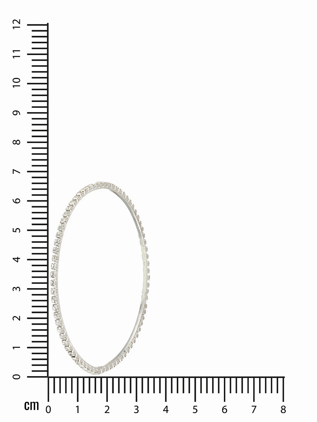 Set Of 12 Silver-Plated Cz-Studded Bangles