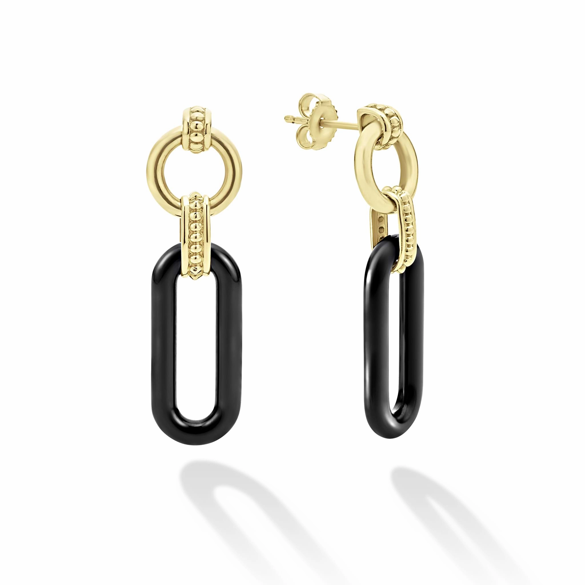 Signature Caviar 18K Gold and Black Ceramic Link Gift Set