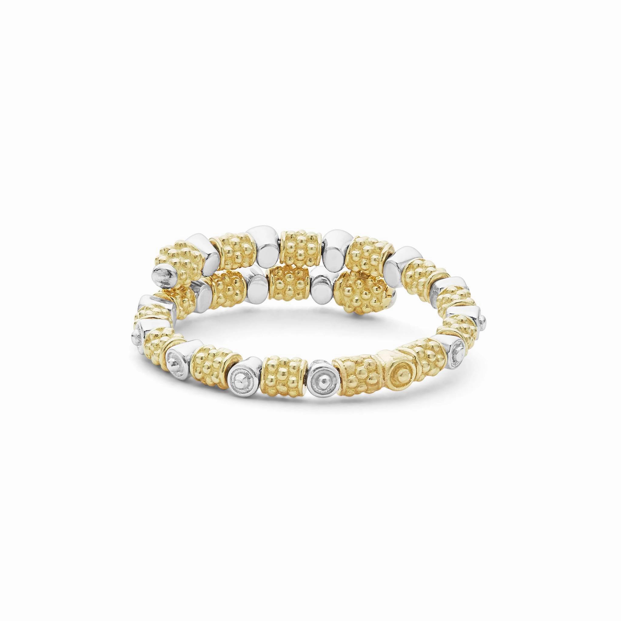 Signature Caviar 18K Gold and Diamond Superfine Band Ring
