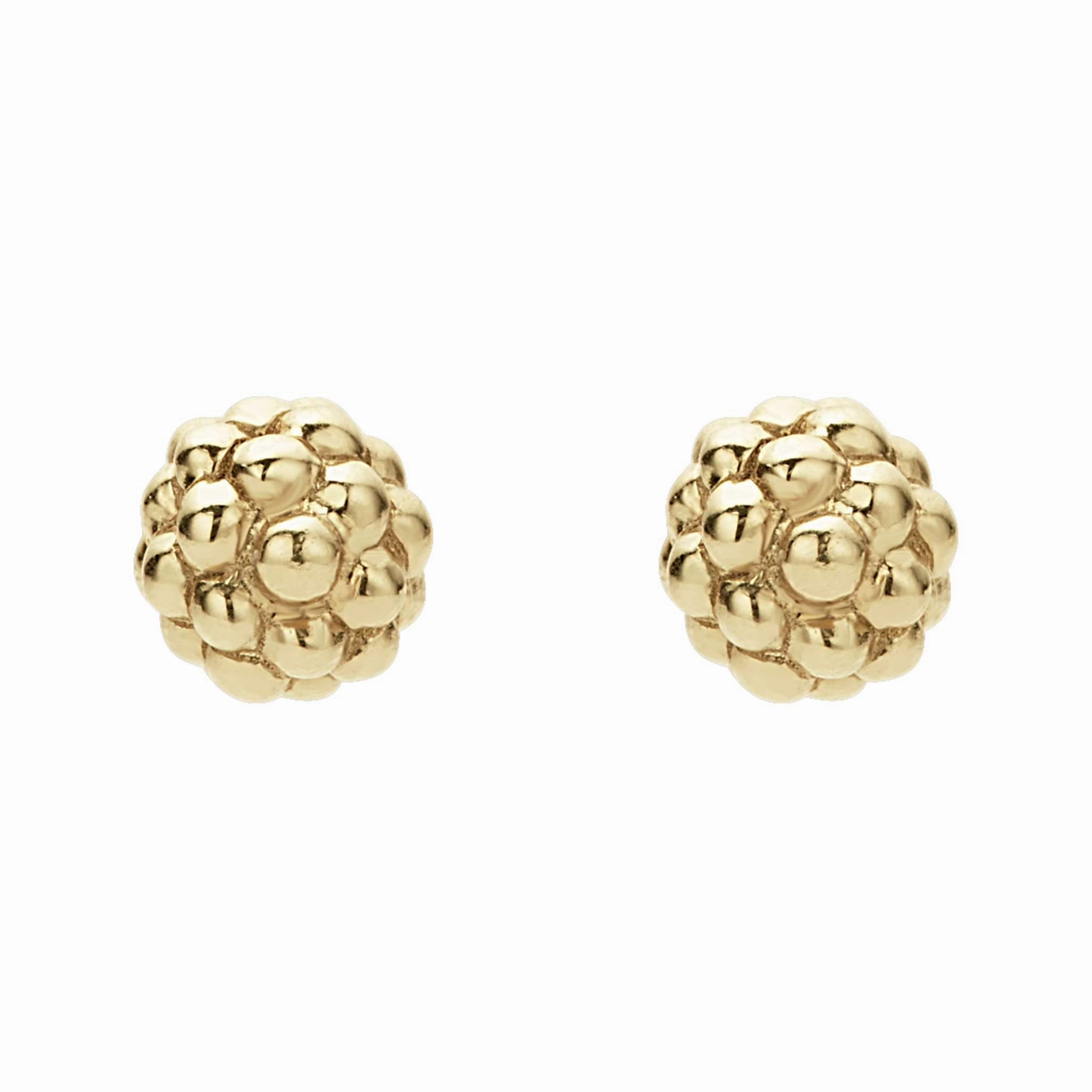 Signature Caviar 18K Gold Caviar Stud Earrings