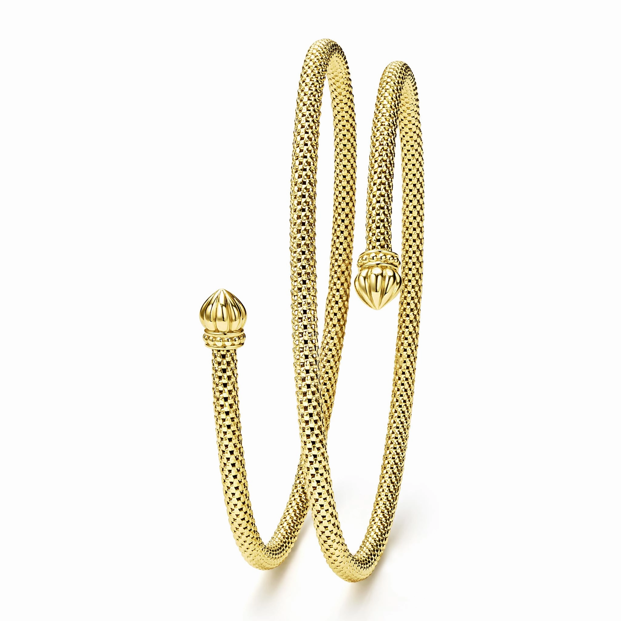 Signature Caviar 18K Gold Double Wrap Bracelet