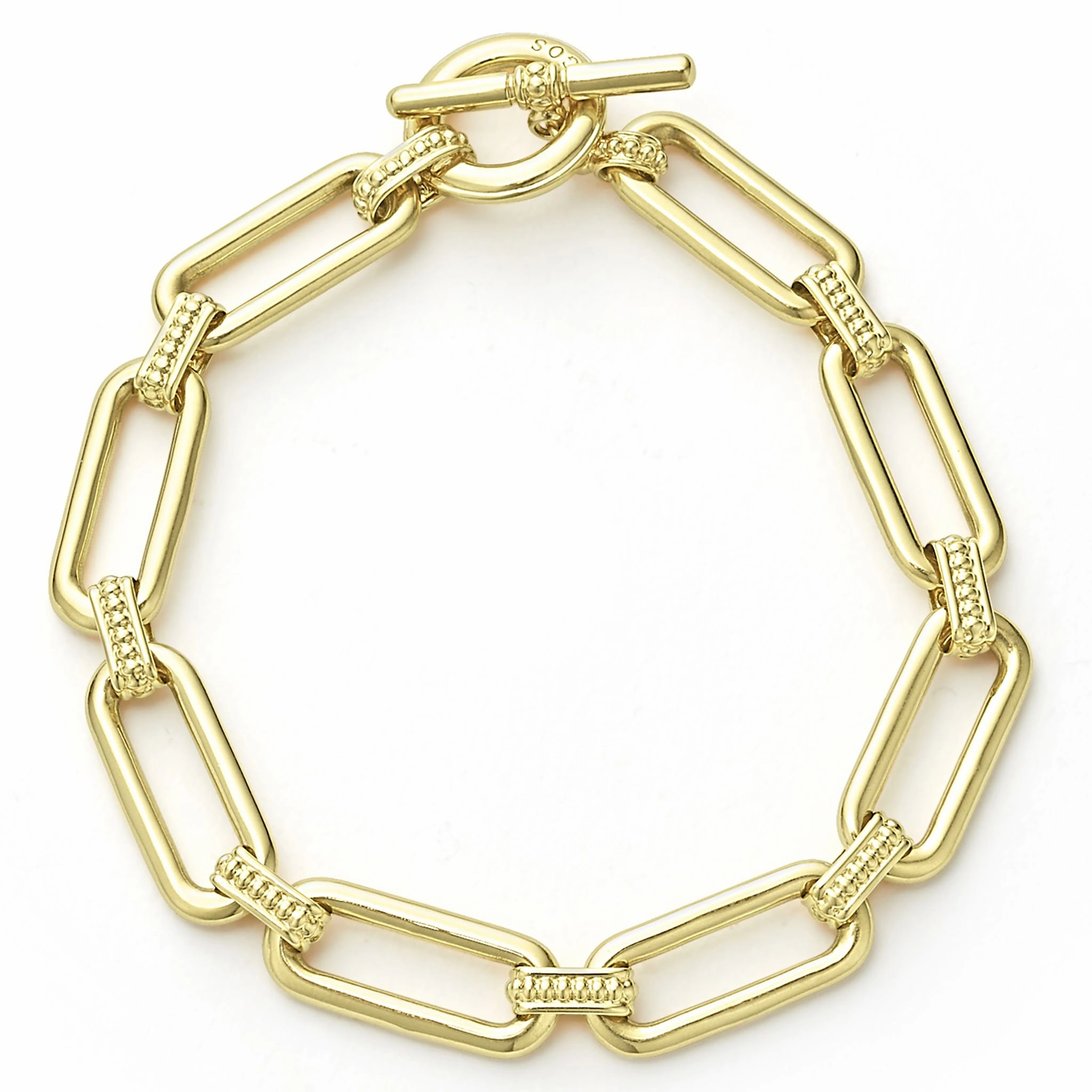 Signature Caviar 18K Gold Link Bracelet