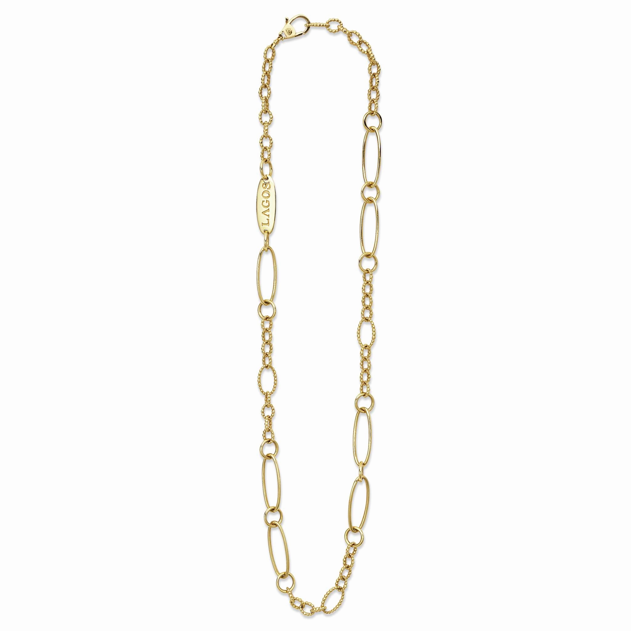 Signature Caviar 18K Gold Link Necklace