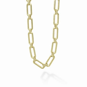 Signature Caviar 18K Gold Link Necklace