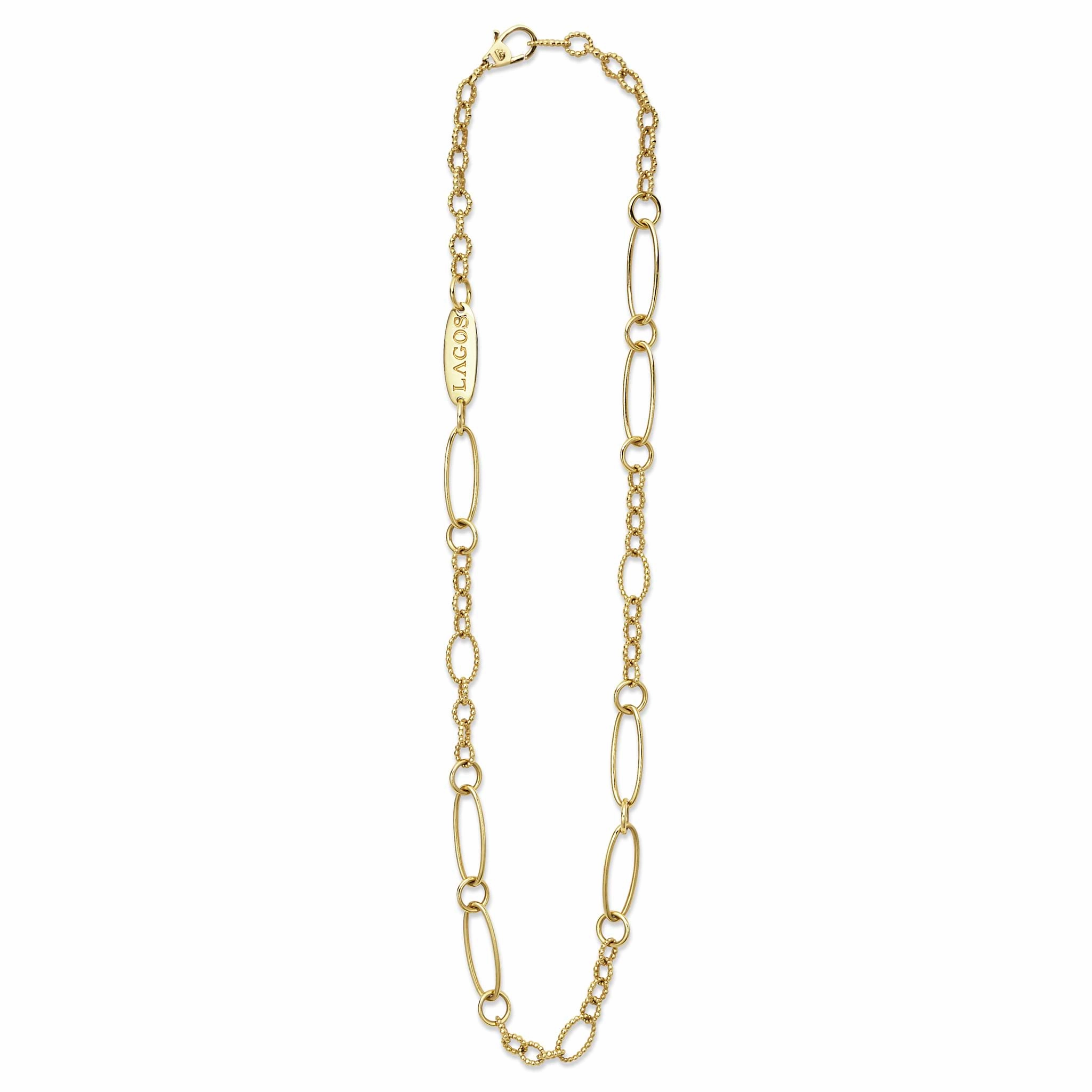 Signature Caviar 18K Gold Link Necklace