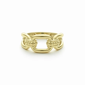 Signature Caviar 18K Gold Link Ring