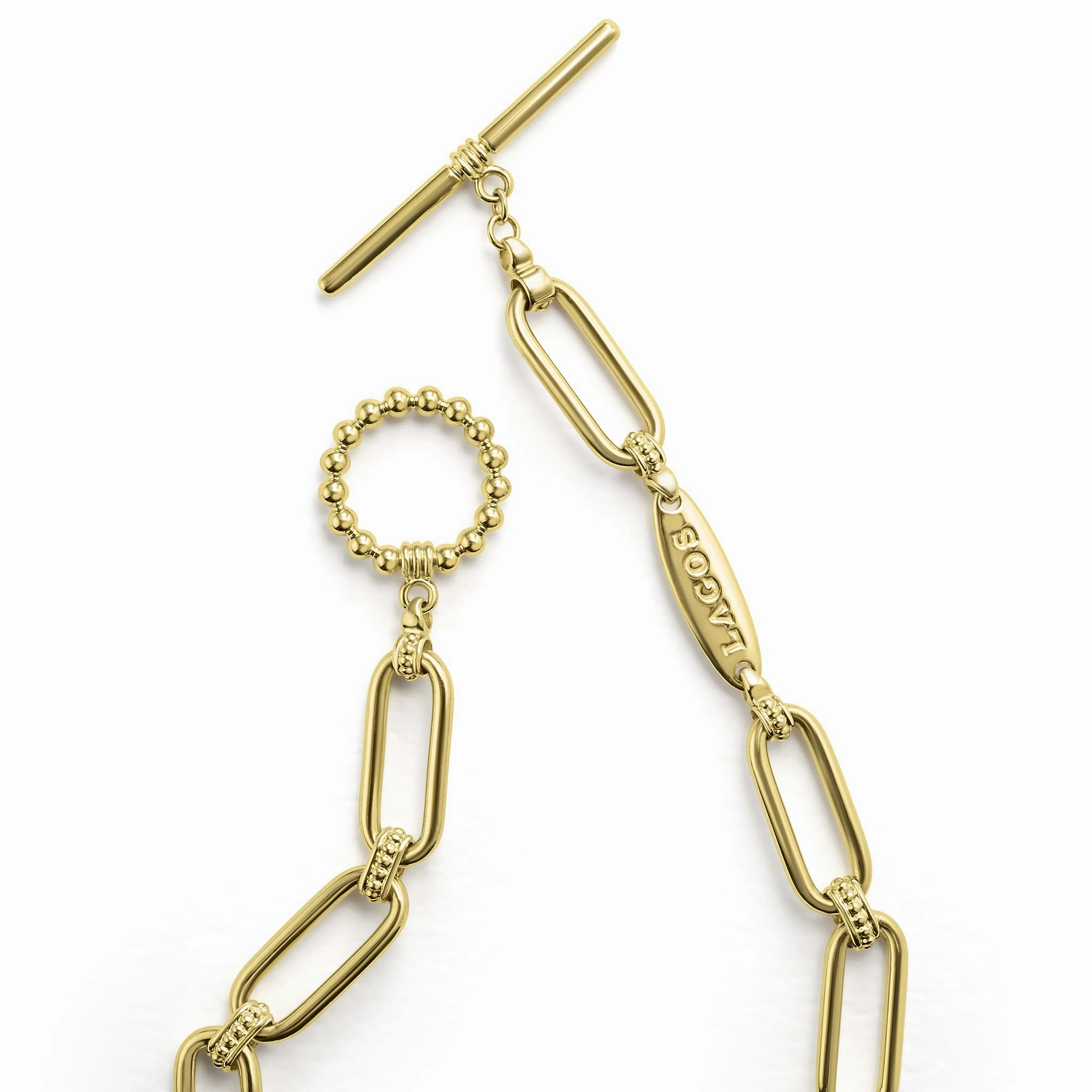Signature Caviar 18K Gold Petite Link Bracelet