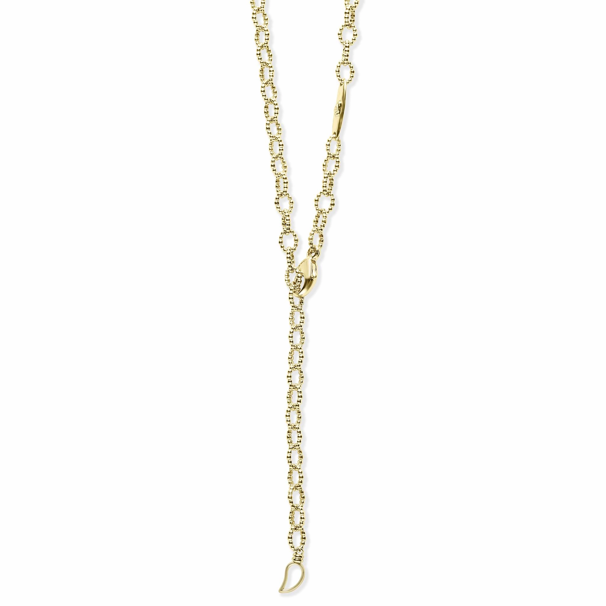 Signature Caviar 18K Gold Small Link Necklace