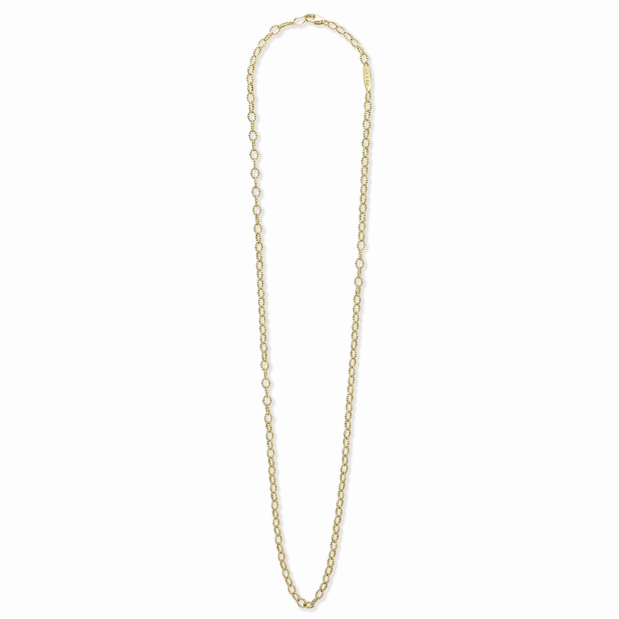 Signature Caviar 18K Gold Small Link Necklace