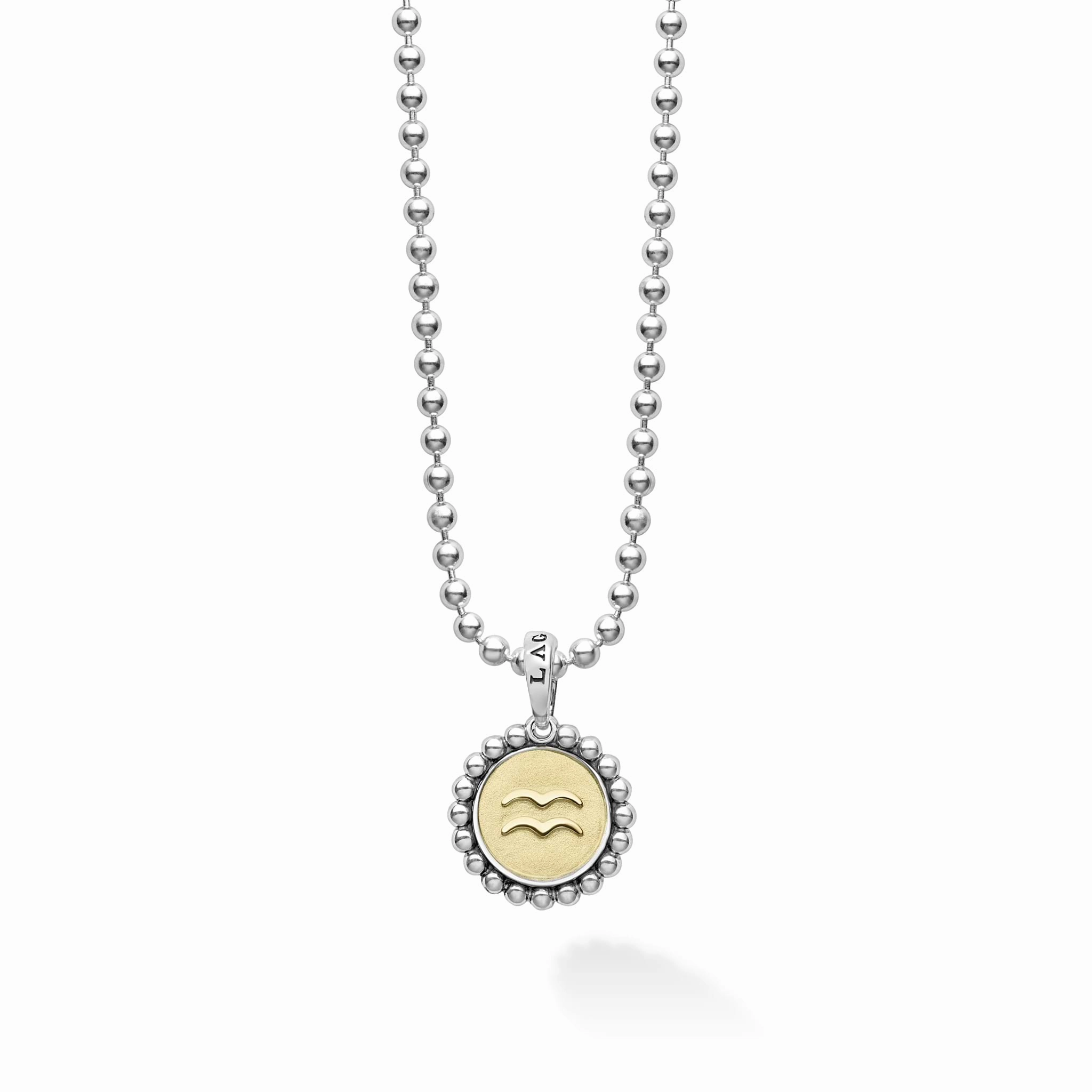 Signature Caviar Aquarius Zodiac Charm Necklace