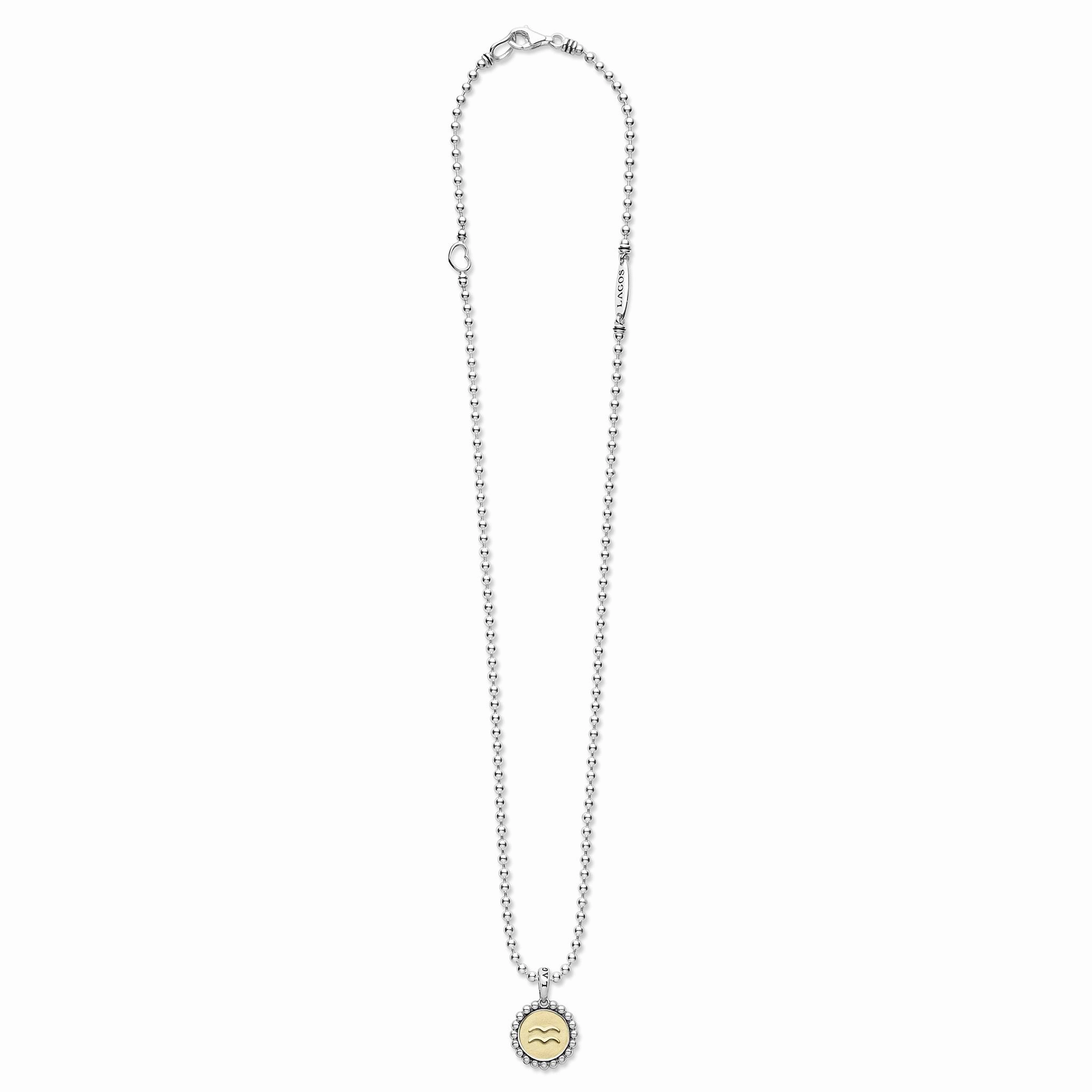 Signature Caviar Aquarius Zodiac Charm Necklace