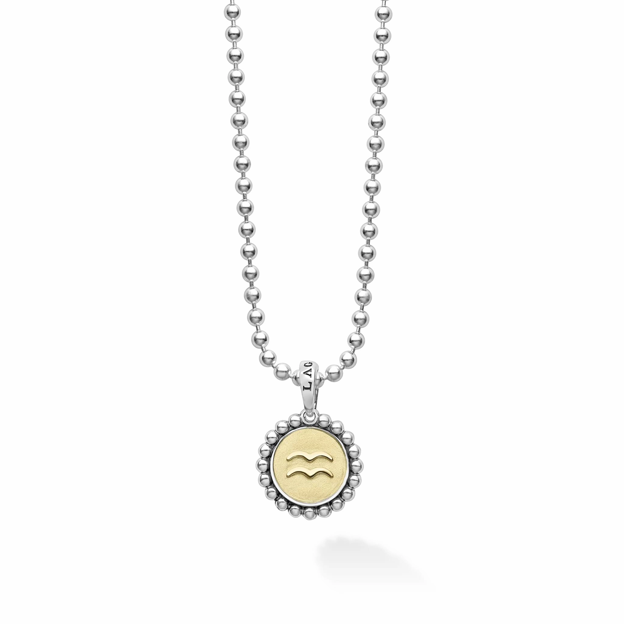 Signature Caviar Aquarius Zodiac Charm Necklace