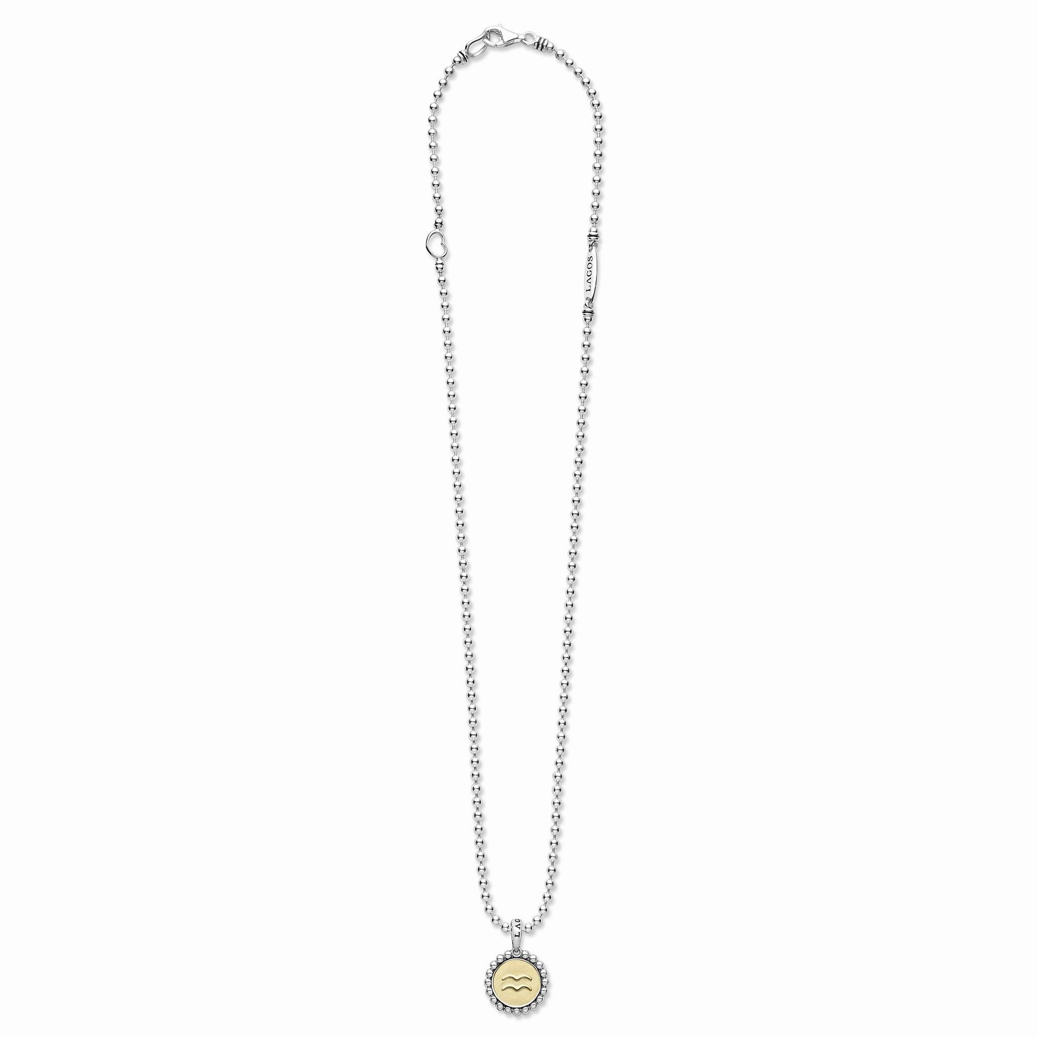 Signature Caviar Aquarius Zodiac Charm Necklace