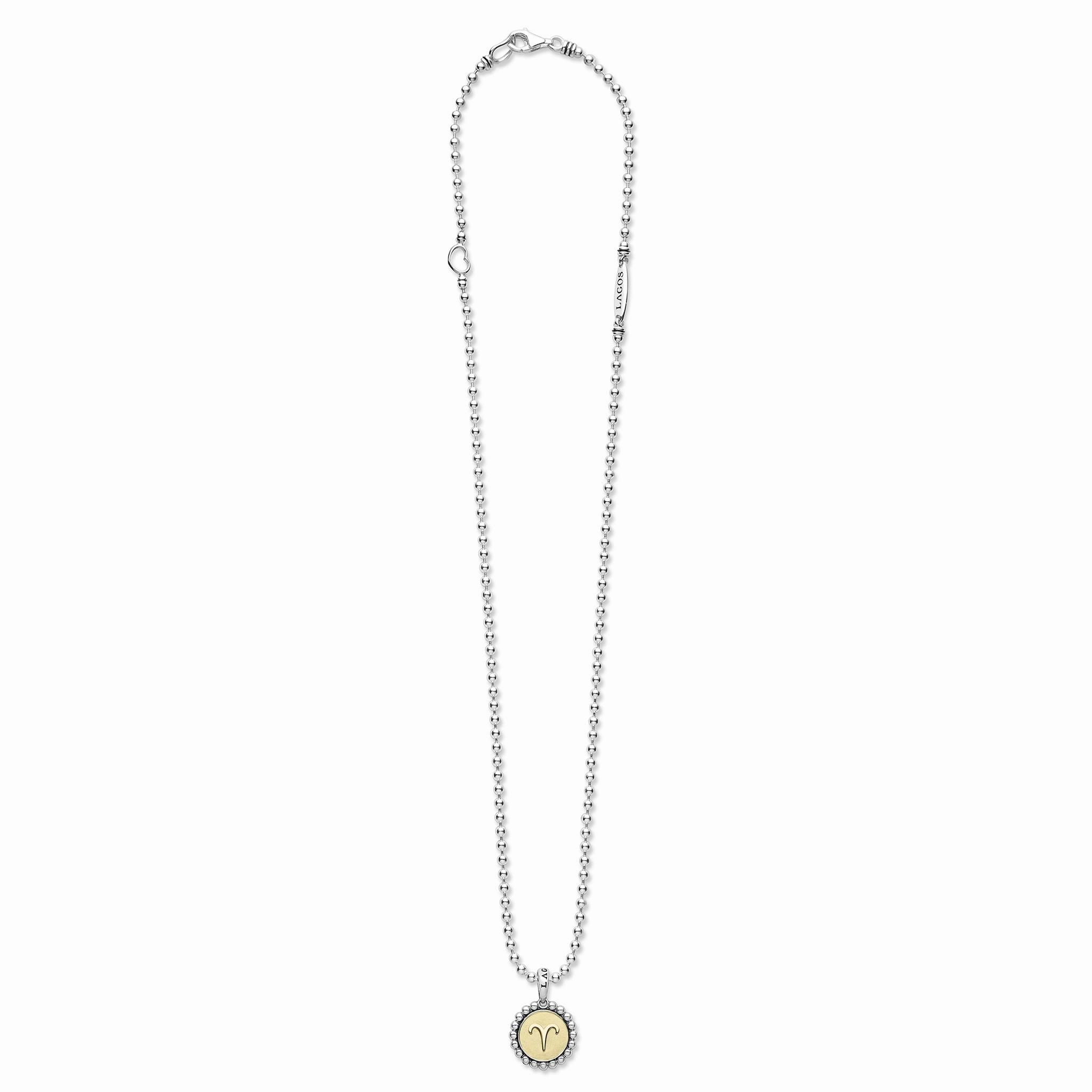 Signature Caviar Aries Zodiac Charm Necklace